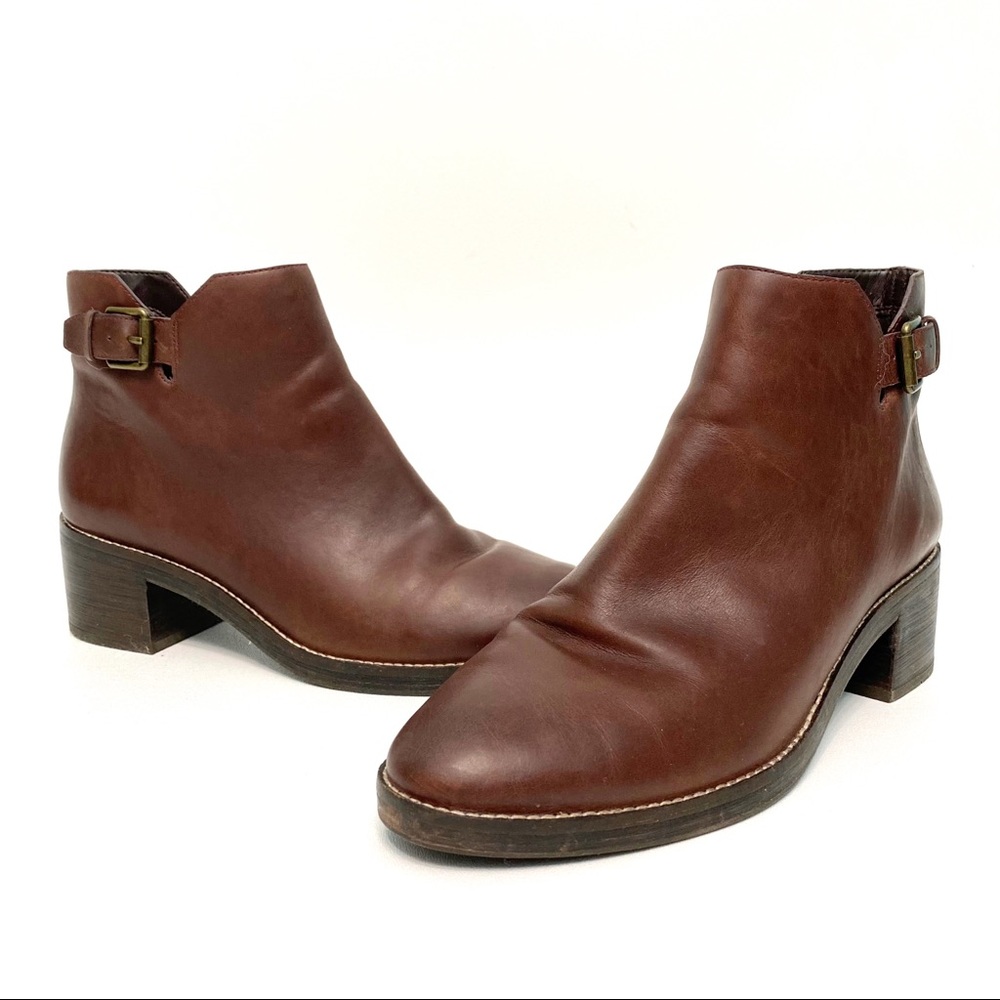 cole haan | harrington grand buckle ankle boots bitter chocolate brown 9